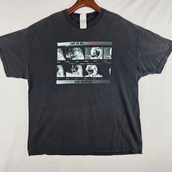 tennessee river Other - The Beatles Let It Be Naked Band T-Shirt Mens XL Black Apple Records Graphic Tee